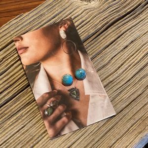Real Turquoise Stud Earrings